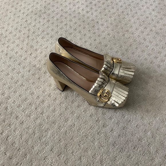Gucci Gold Platform Shoe Size 40 - Picture 2 of 3
